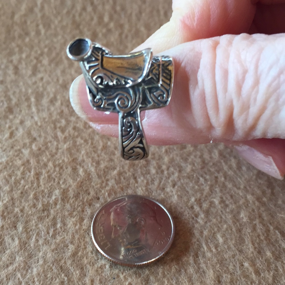 NOT FOR SALE (SOLD) Man’s Sterling Saddle Ring-size 7, 11,12,13 - Picture 6 of 6